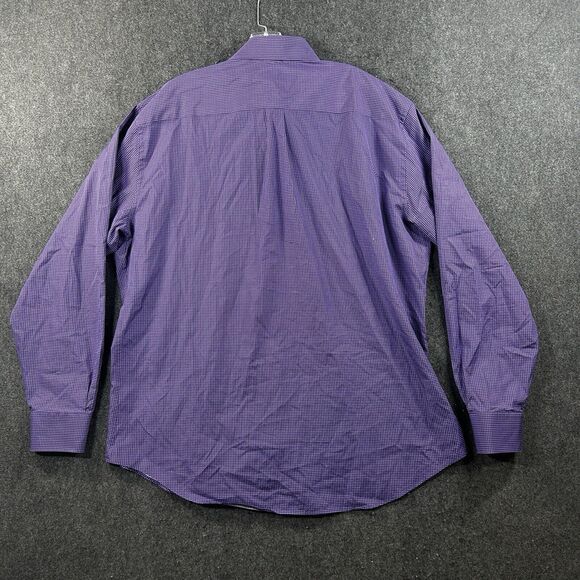 Peter Millar Shirt Men's Extra Large Purple Pattern 100% Cotton Pocket Casual - Picture 3 of 8